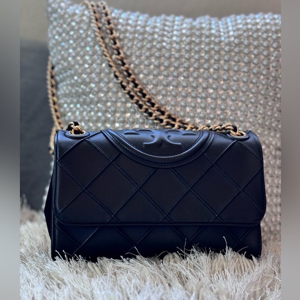 Tory Burch Soft Fleming Small Convertible Leather Shoulder Bag